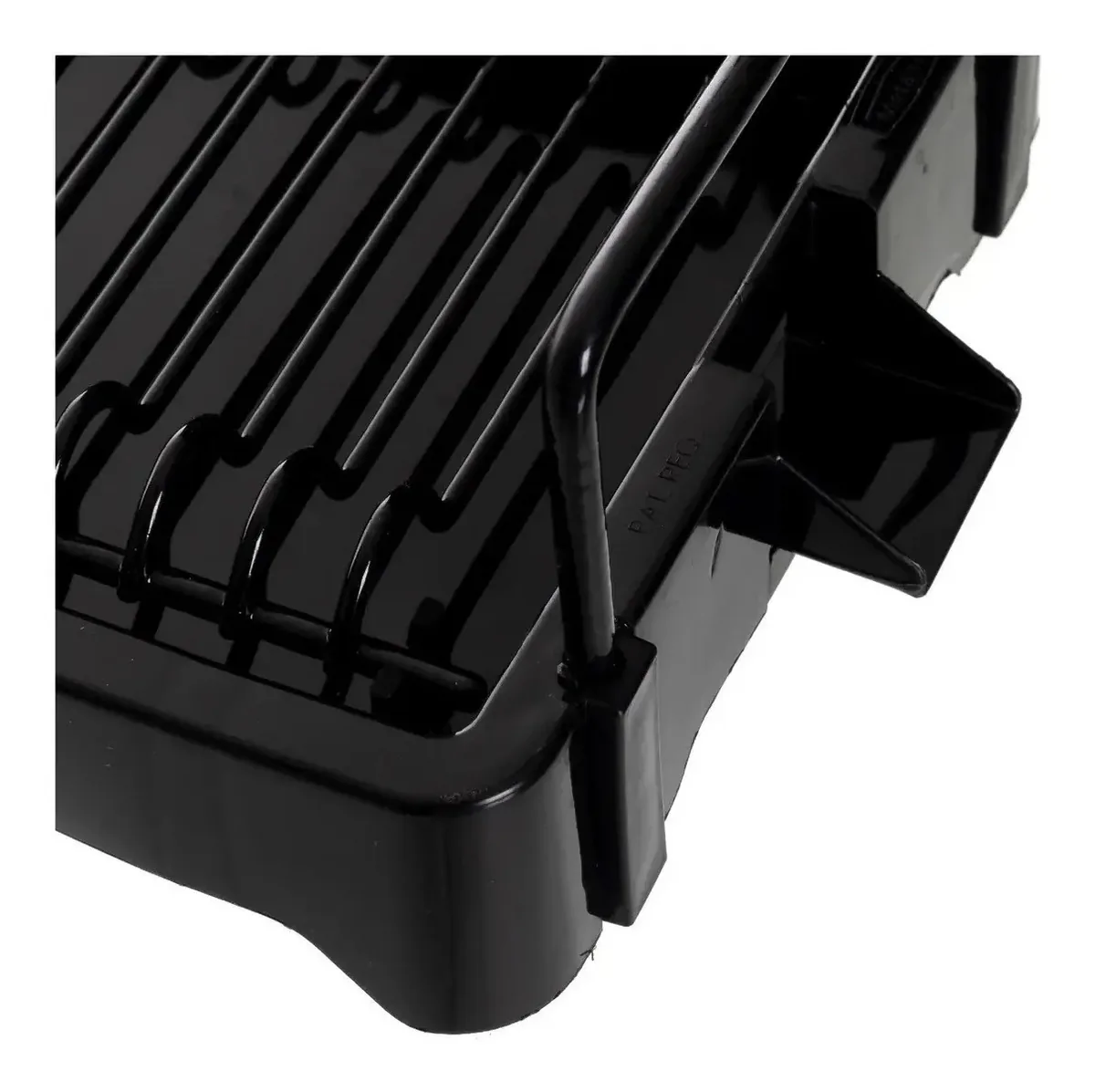 Escorredor De Pratos Louça Com Porta Talher Bandeja Preto
