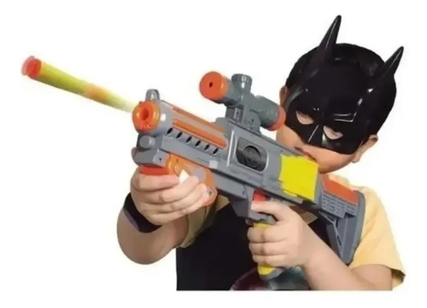 Lançador de Dardos - DC Comics - Batman - Mega Lançador e Máscara - Novabrink