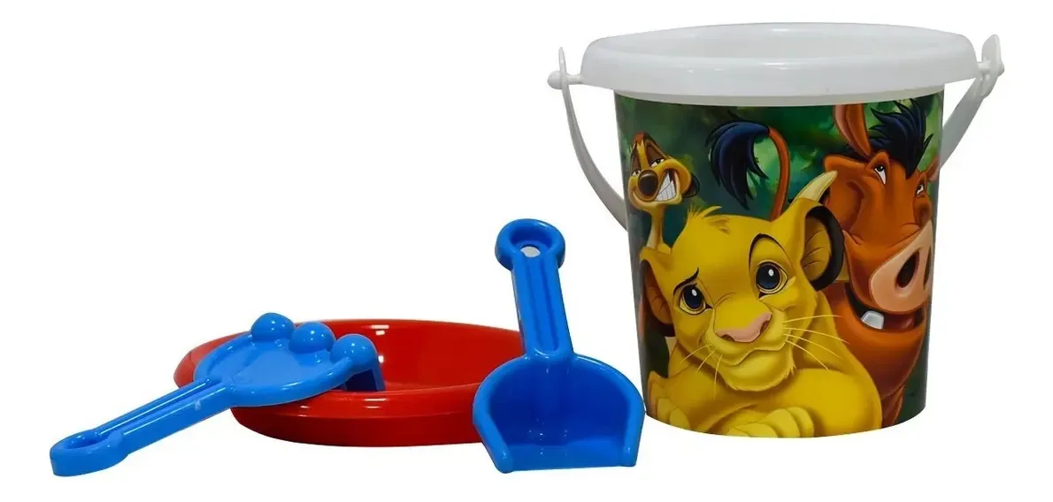 Baldinho De Praia Areia Rei Leão Disney C/ Acessórios 9762