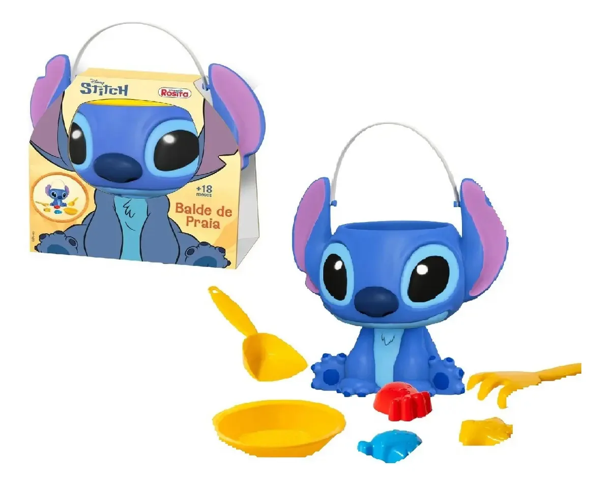 Balde Stitch Multiuso 22cm Novabrink