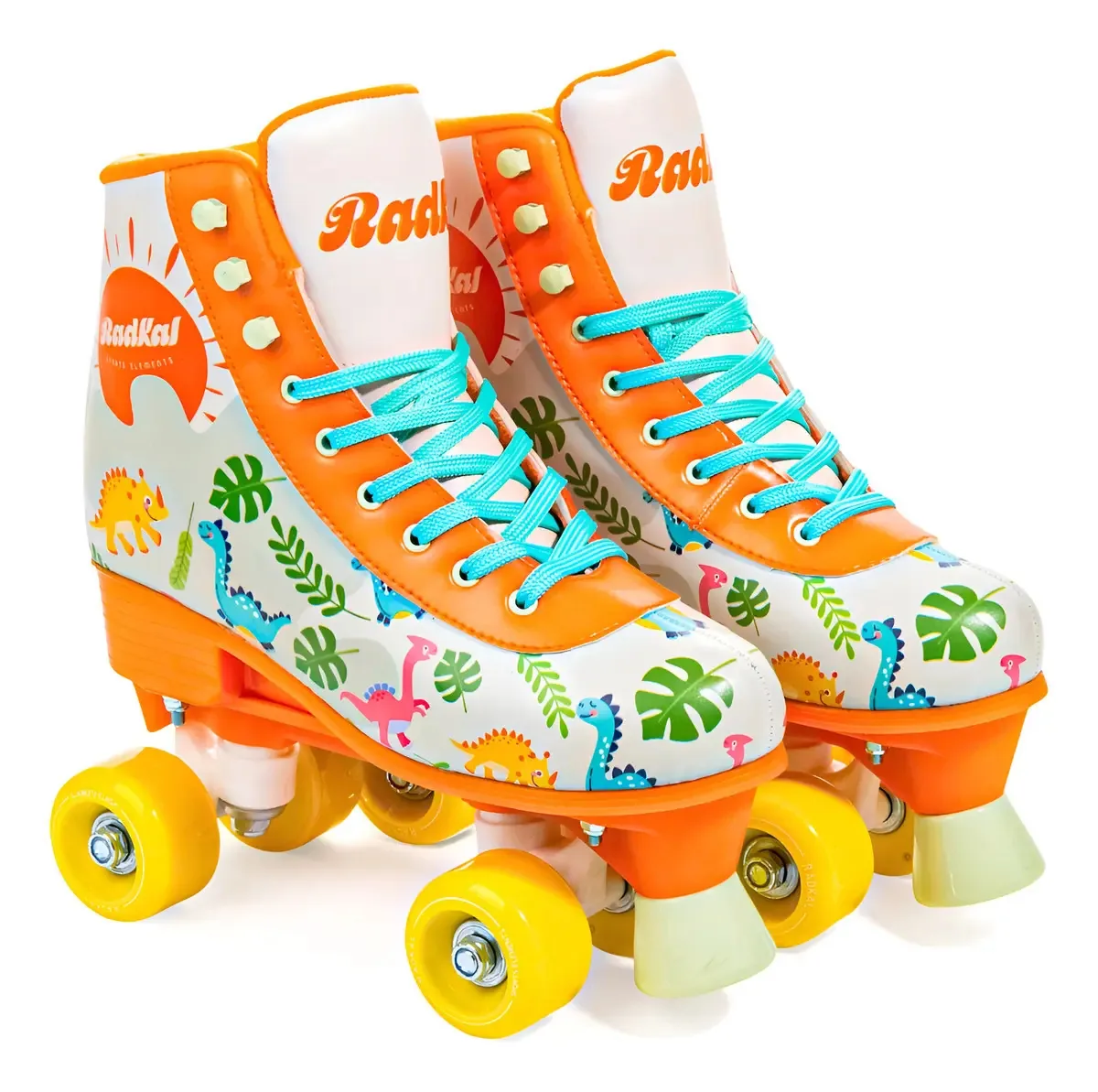 Patins 4 Rodas Infantil Dino Ajustável Com Freio M (35-38)
