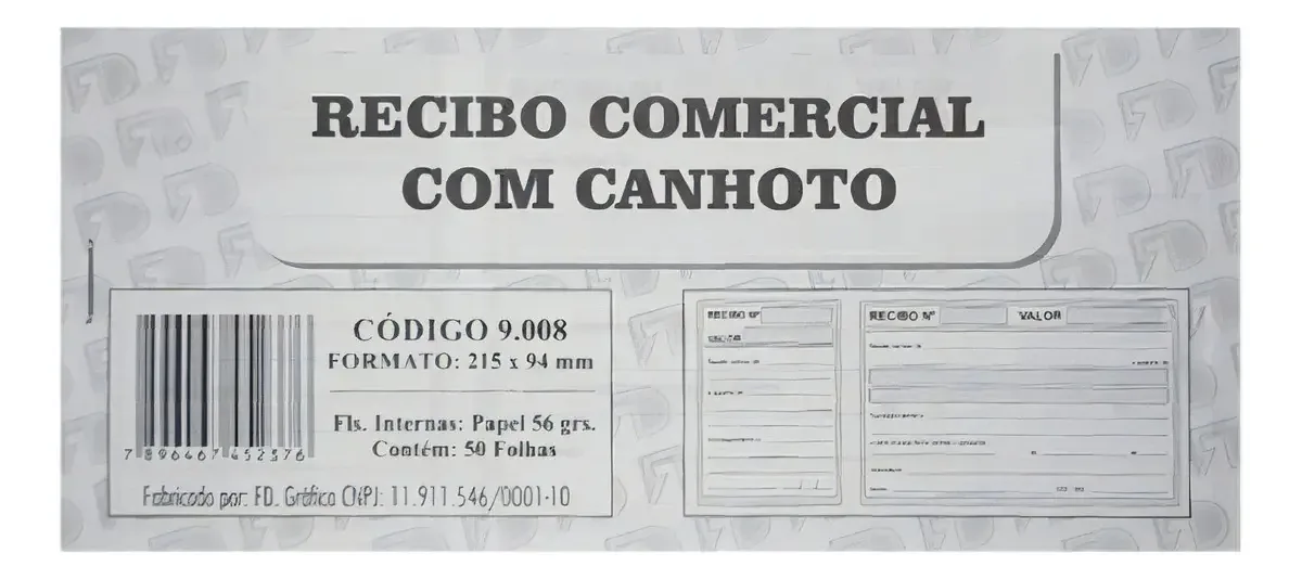 Recibo Comerc S Canh 50f