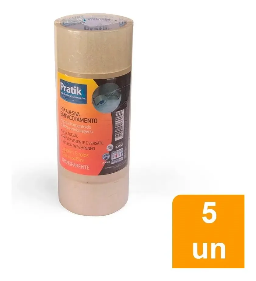 Fita Empacotamento 48mmx45m Transparente Pratik Pratik