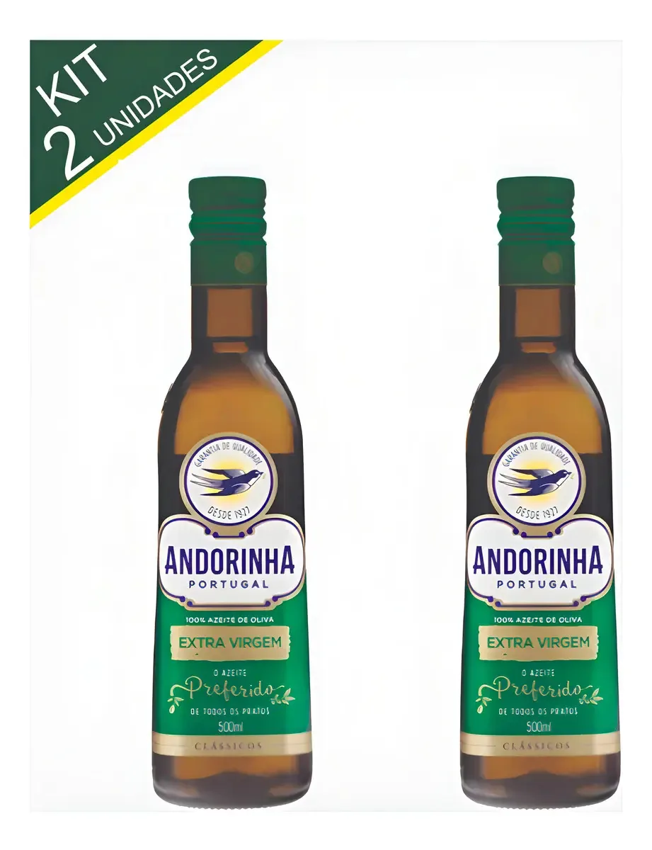Kit Com 2 Azeites De Oliva Portugues Ev Andorinha 500 Ml