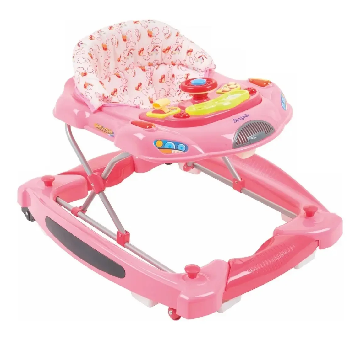 Andador E Centro De Atividades Baby Coupé Rosa Burigotto