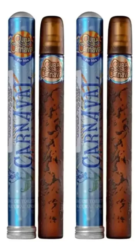 2 Perfumes Cuba Carnaval Masculino 35ml - Selo Adipec