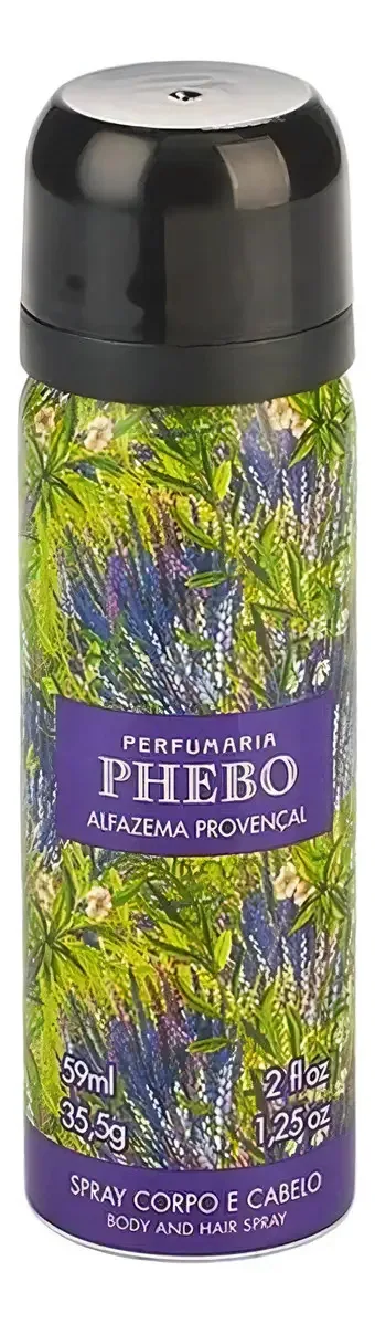 Desodorante Body Splash Alfazema Provençal Phebo Frasco 59ml Spray