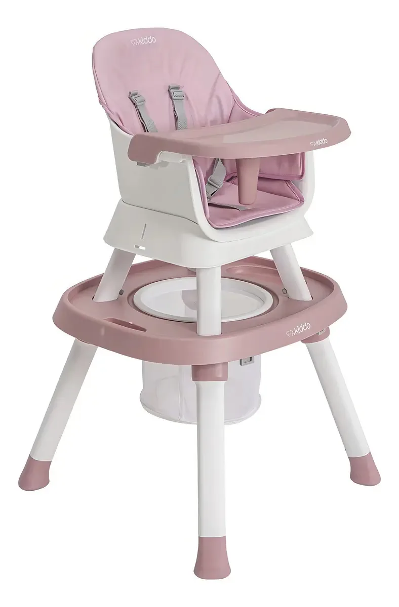 Cadeira de Alimentação Kiddo Vanilla 12 em 1 Rosa para Bebê