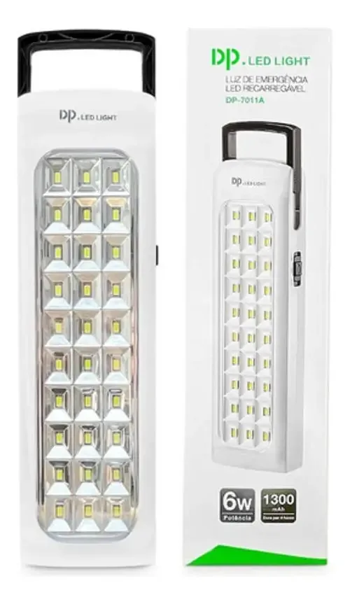 Luminária Emergência Recarregável Dp-7011a 30 Leds