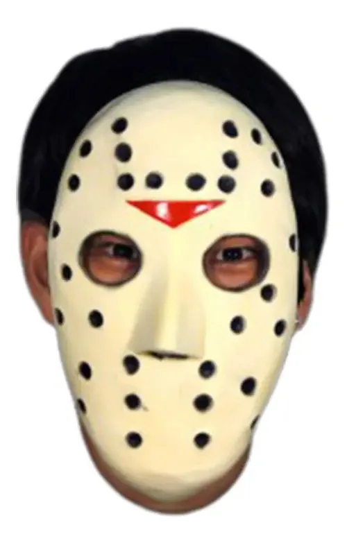 Máscara Jason Látex Spook Branco Cosplay Halloween Realista