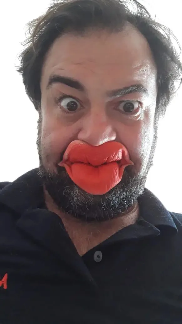 Boca Beijo Látex Super Qualidade Cosplay Fantasia Spook Cor Vermelho