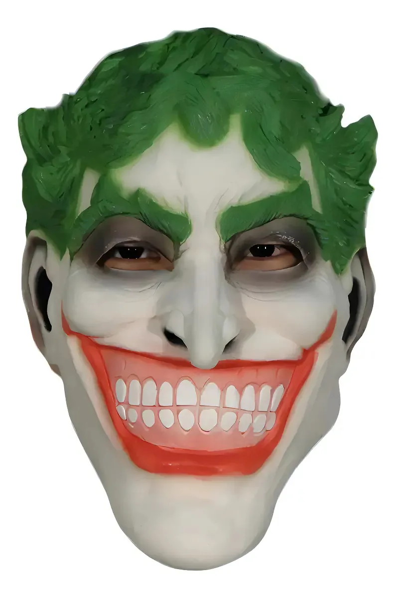 Máscara Látex Coringa Joker Branca Spook Halloween Cosplay Elástico