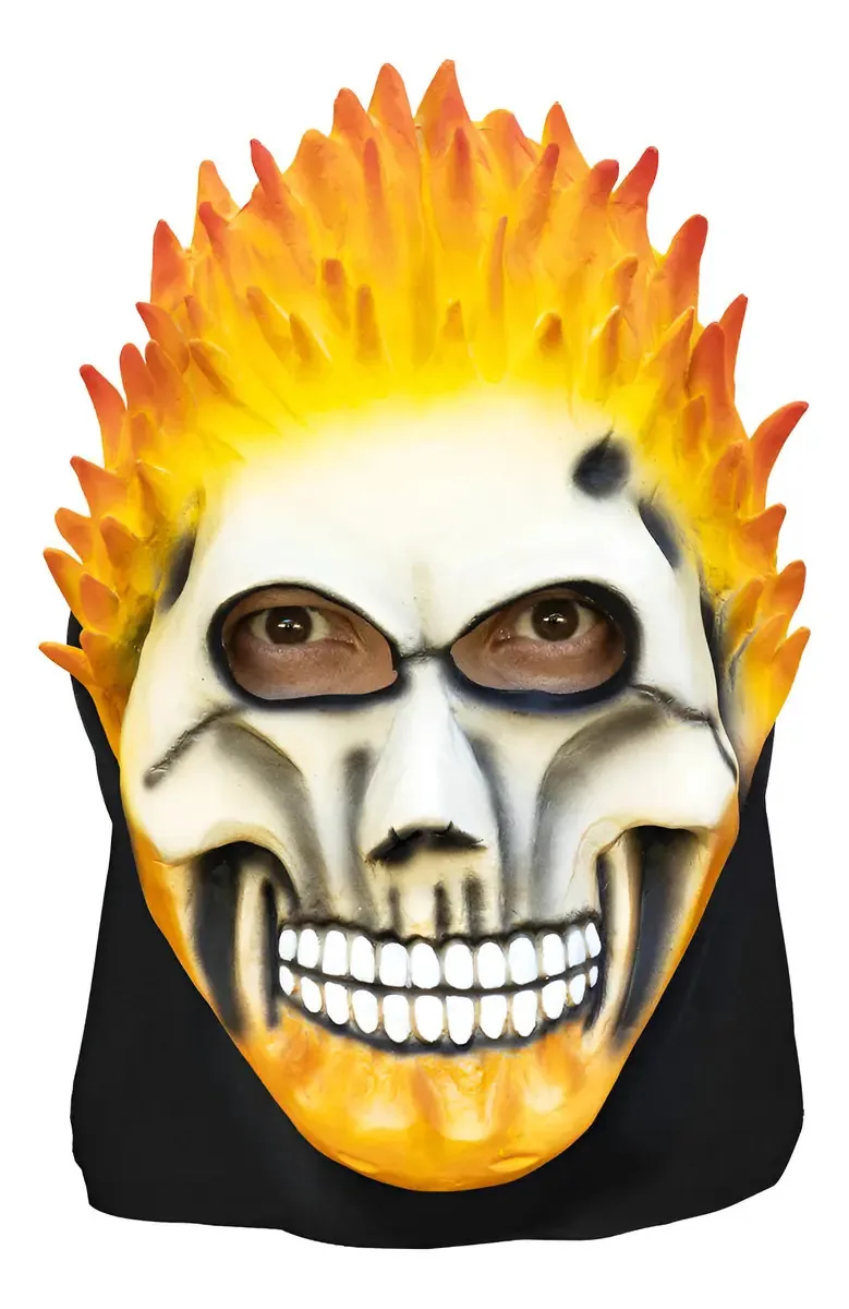 Mascaras Halloween Festa Fantasy Terror Cosplay Com Capuz Homem Fogo
