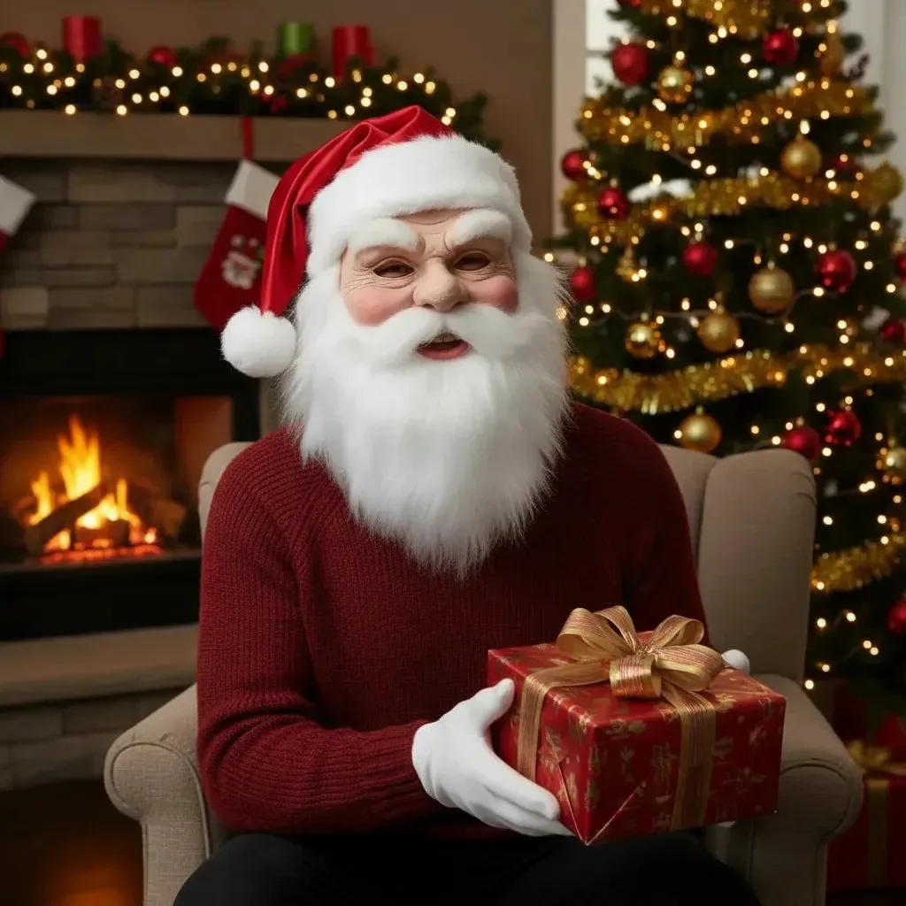 Máscara Papai Noel - Látex
