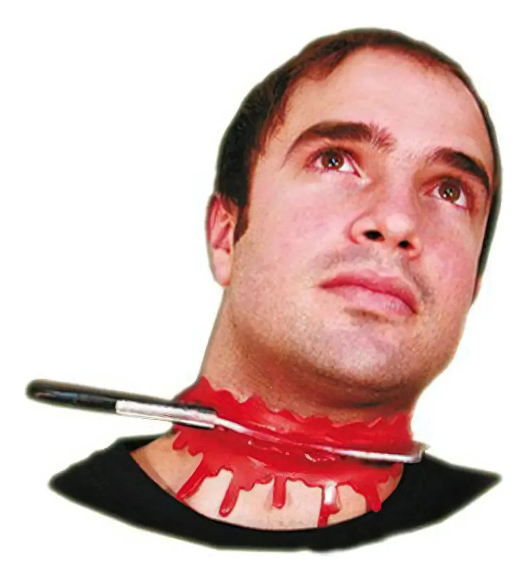 Faca Na Garganta Super Qualidade 100% Látex Cosplay Fantasia