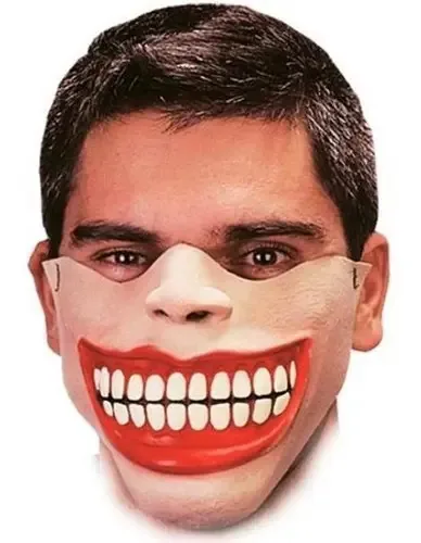 Máscara Sorriso Brincadeira Festa Cosplay