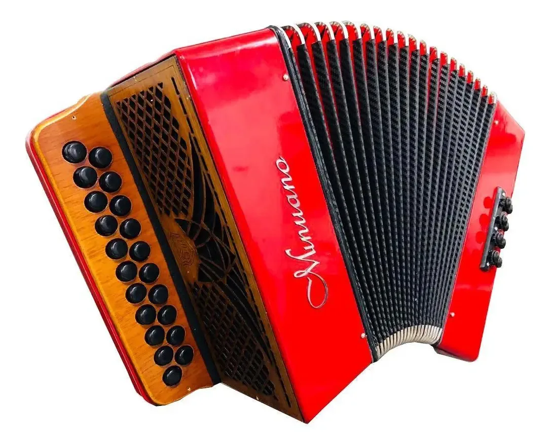 Acordeon 8 Baixos Minuano 8/21 Vermelha ( Gaita De Botão )