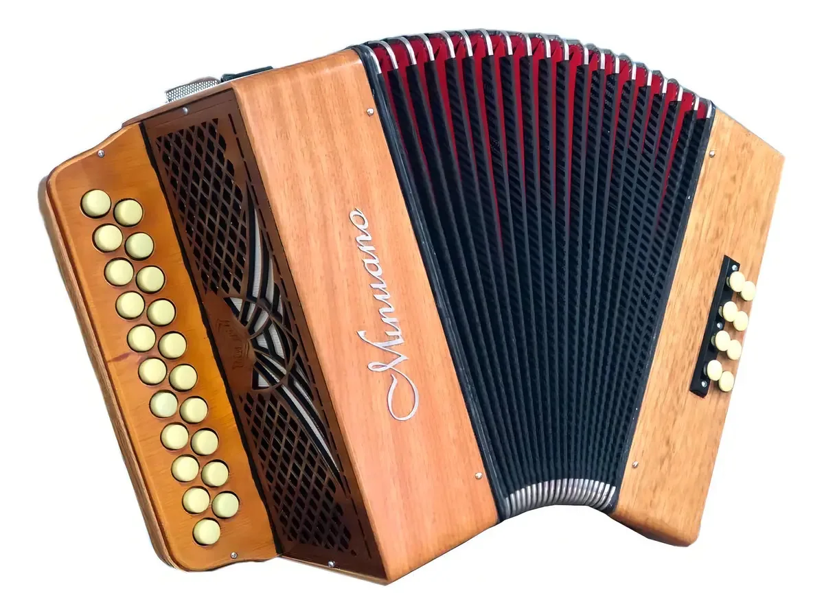 Acordeon 8 Baixos Minuano 8/21 Natural ( Gaita De Botão )
