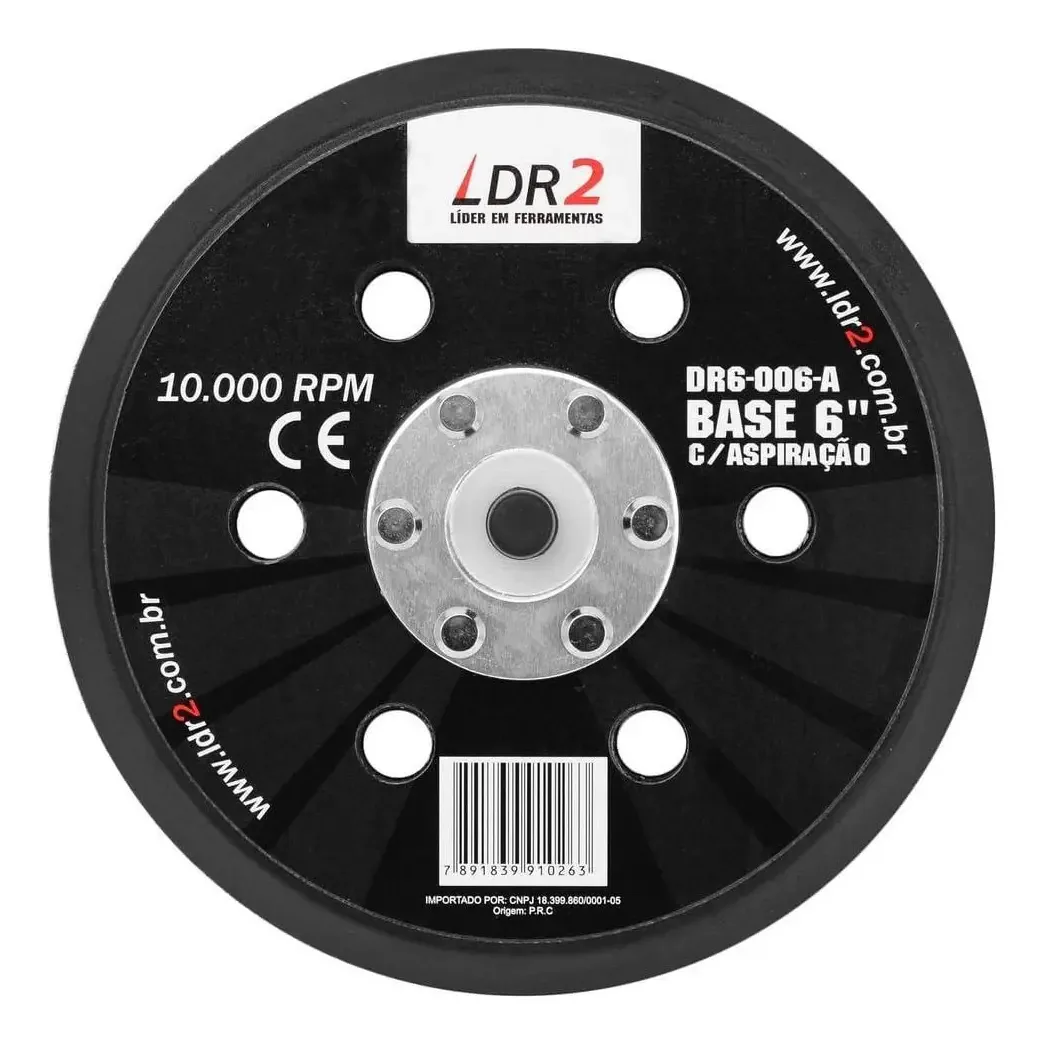 Base Lixadeira Roto Orbital 6 - Velcro 12.000rpm