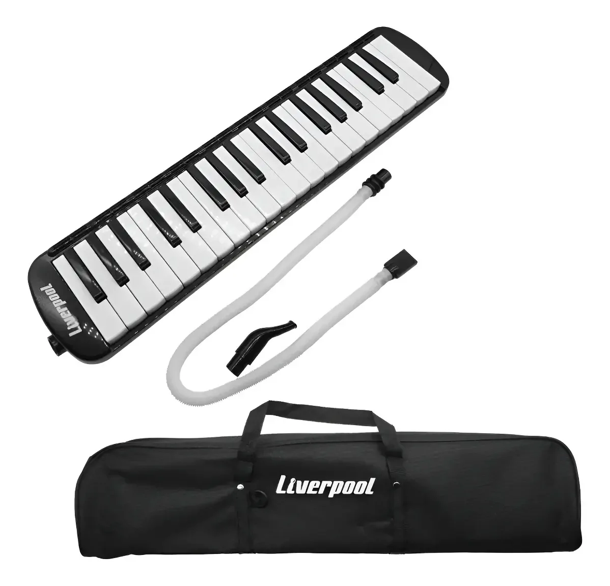 Escaleta 37 Teclas Abs Com Bolsa Preta Liverpool Cor Preto
