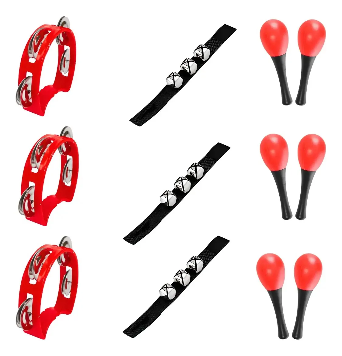Kit Infantil Kids Com 9 Instrumentos Liverpool Cor Vermelho