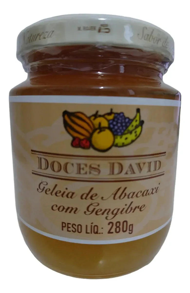 Geleia De Abacaxi Com Gengibre 280g - Doces David