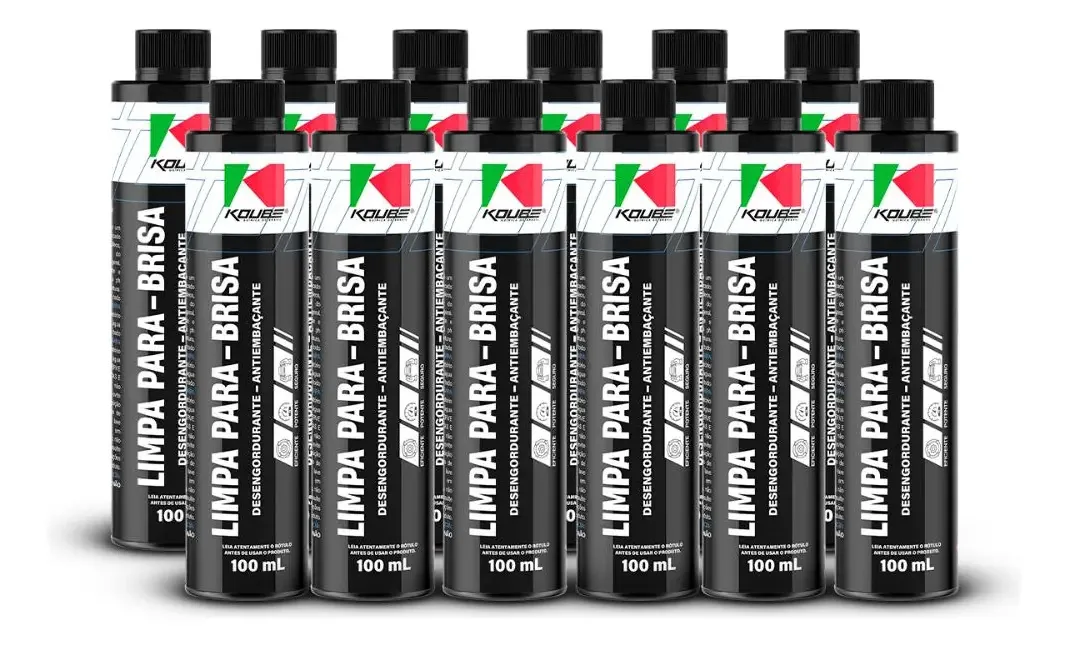 Limpa Parabrisa Automotivo Koube 100ml Kit 12un