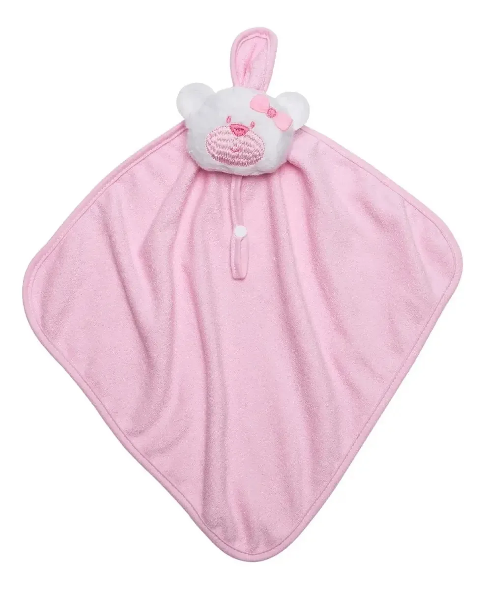 Naninha Bambi Com Prendedor De Chupeta Pelúcia Rosa