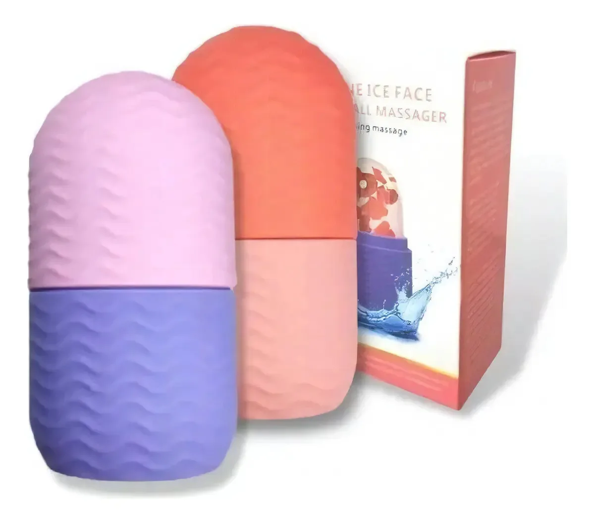 Massageador Facial Ice de Silicone Rosa