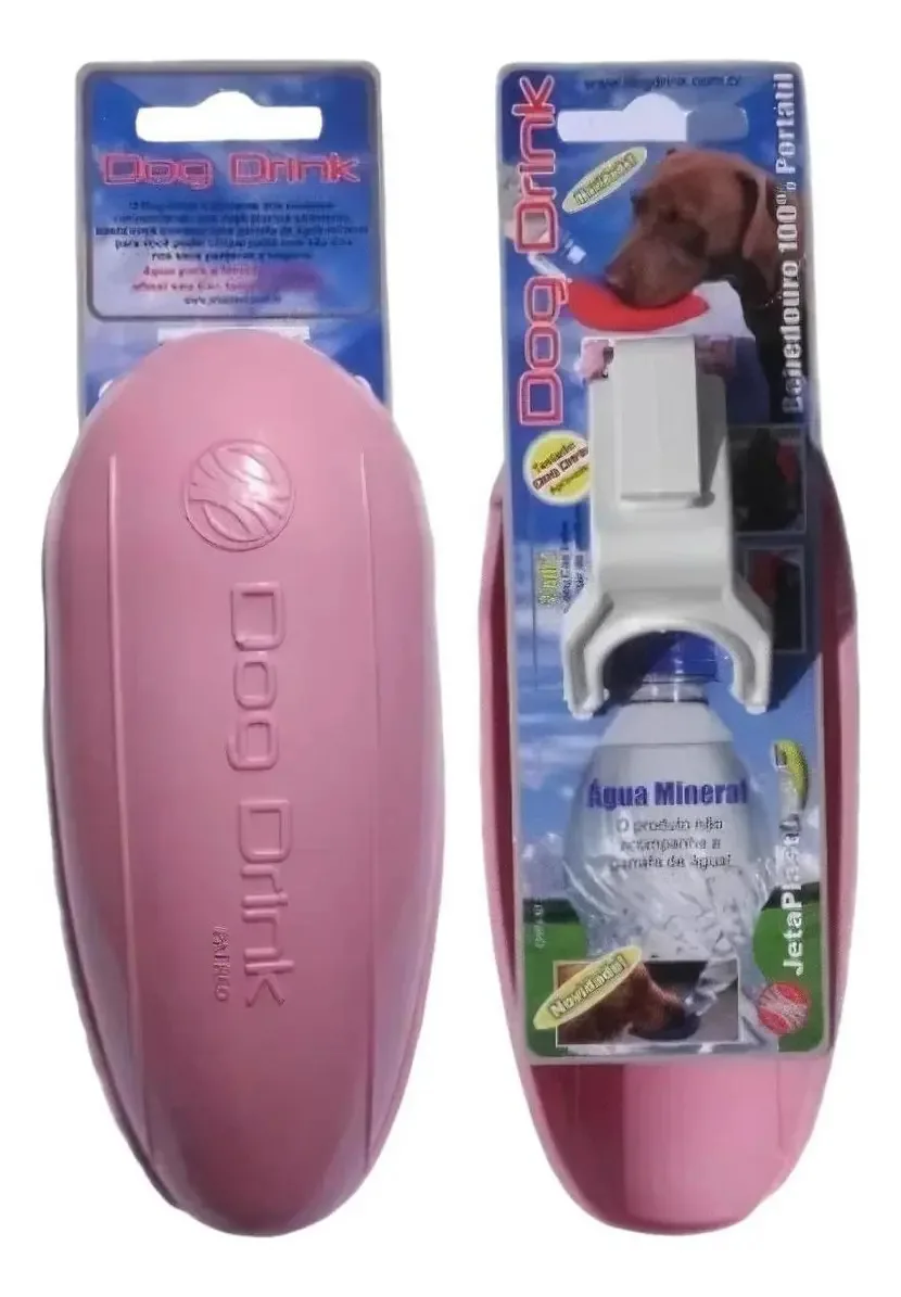 Bebedouro Portátil Jetaplast Dog Drink - Rosa