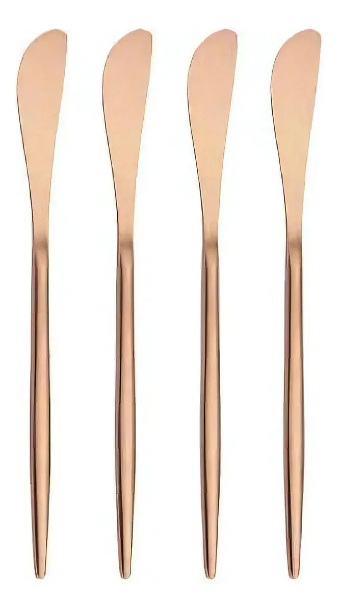 Cj Espatulas P/manteiga Dublin C/4 Pecas Rose Gold