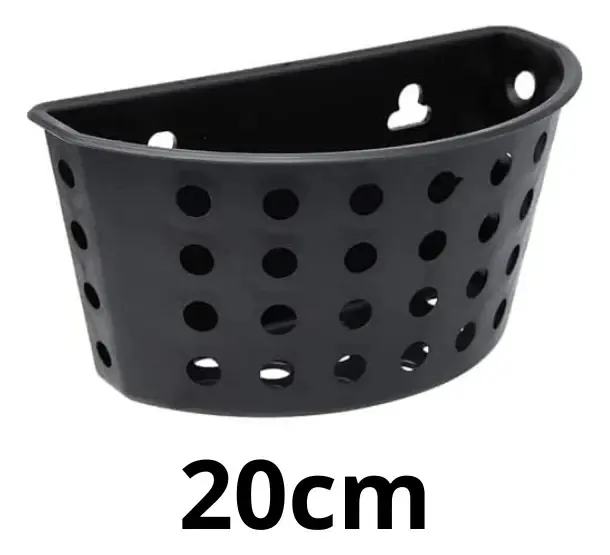 Cesta com Ventosas One 20,3x11,5cm Preta
