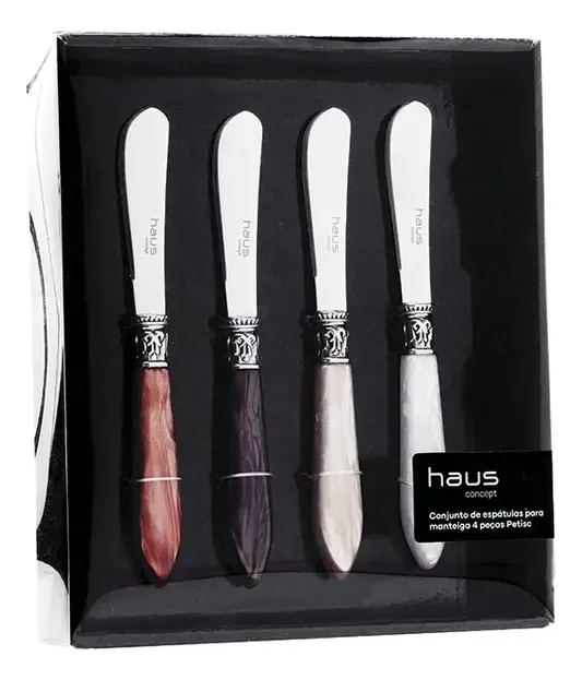 Conjunto De Espátulas Para Manteiga 4 Peças Madreperola Haus Cor Diversas