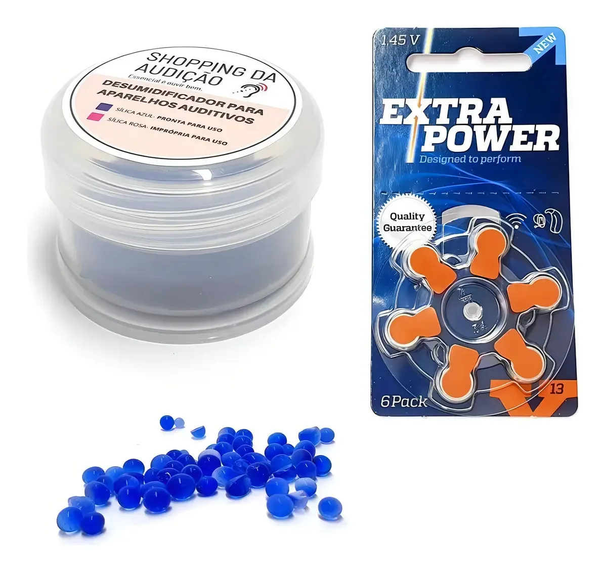 Kit 60 Baterias Extra Power 13 Desumidificador Refil Sílica