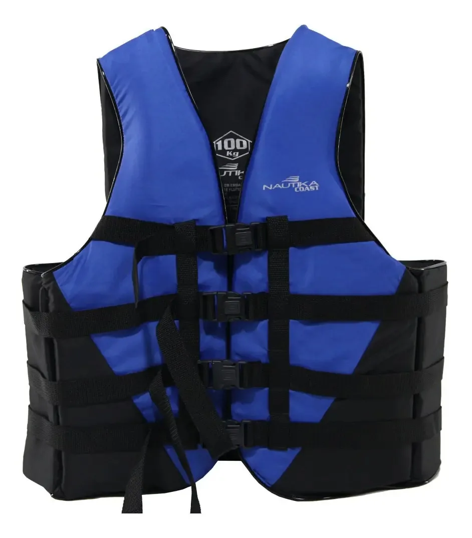 Colete Salva Vidas Nautika Coast Até 130kg Cor Azul
