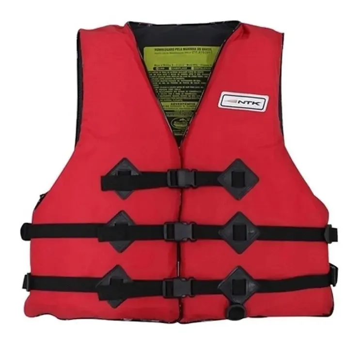 Colete Salva Vidas Esportivo Nautika Atlântico para 55kg a 110kg Vermelho