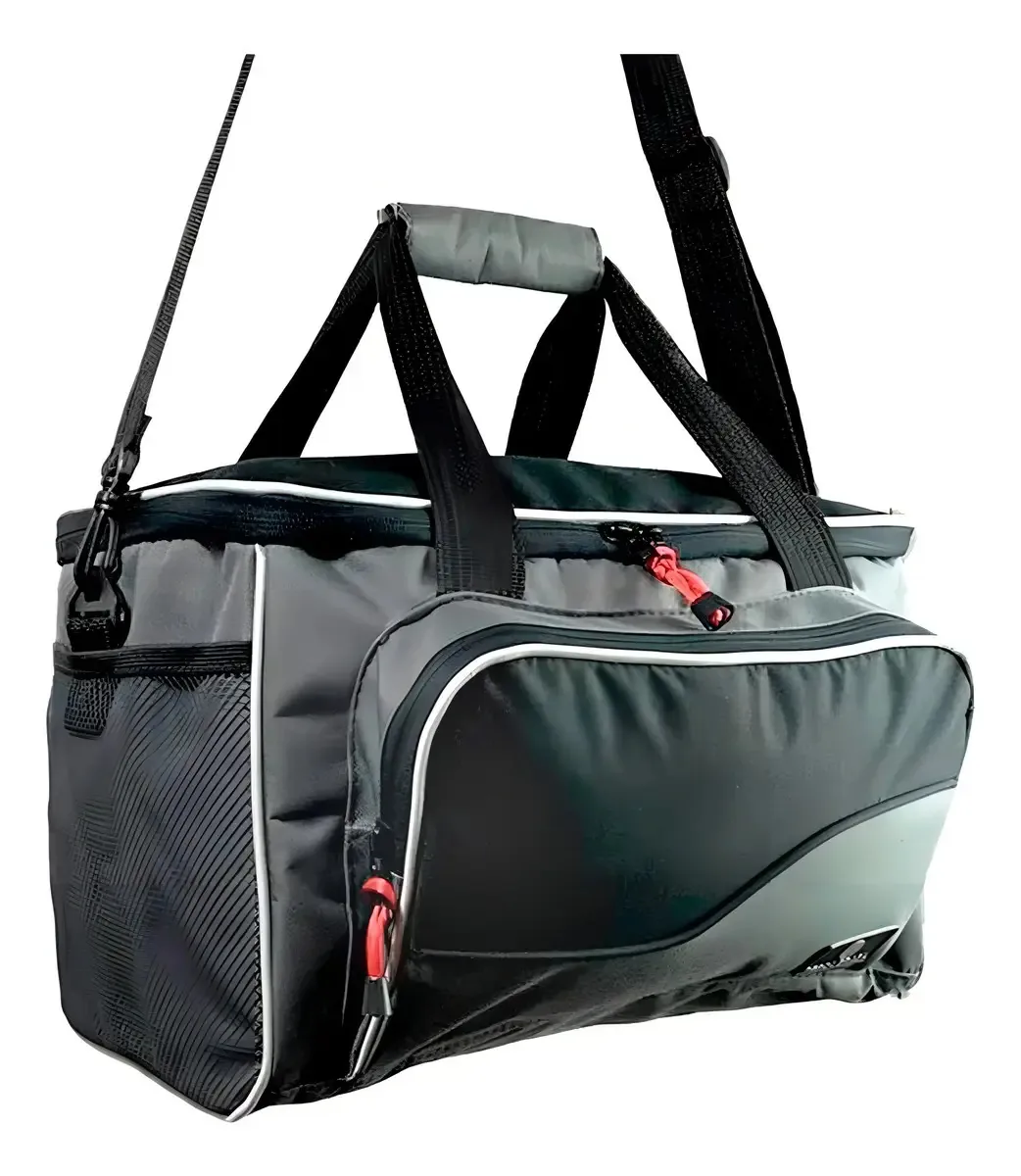 Bolsa De Pesca Pro Team Média - Preta/chumbo - Pesca Brasil