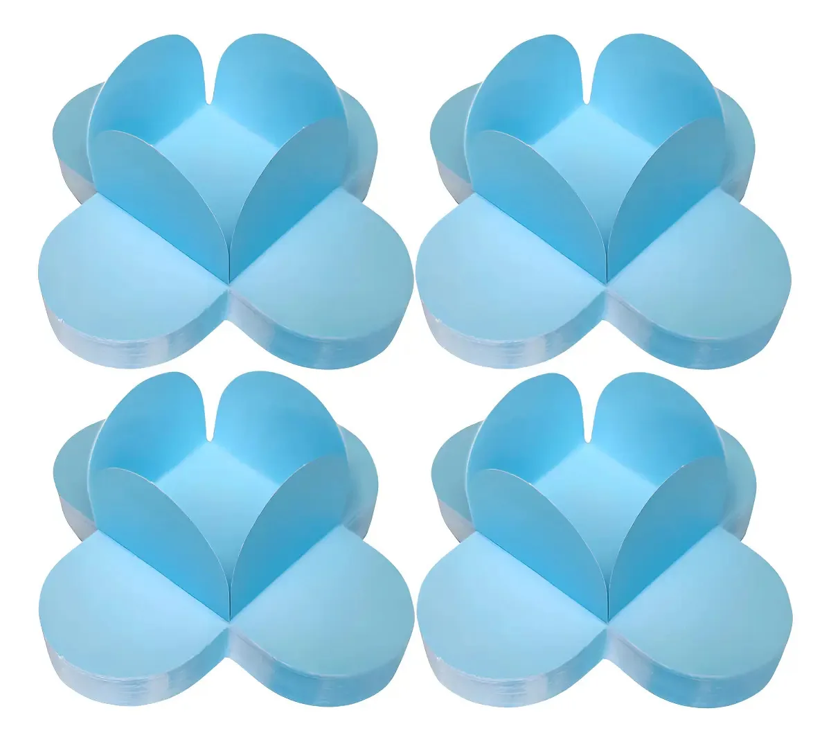 Forminhas 4 Pétalas Coisas Já Azul Claro para Brigadeiro e Doces
