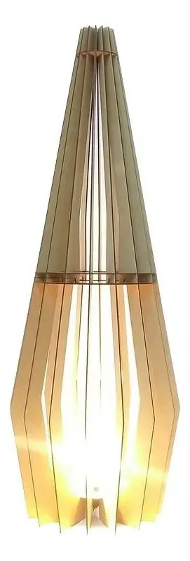 Abajur De Chão Mitra Cru 110 Montado