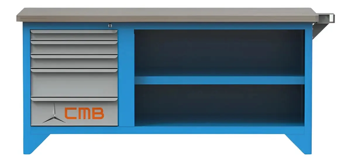 Bancada 5 Gavetas Suporte Morsa N05 Tampo Pinus 40mm 217 Cmb