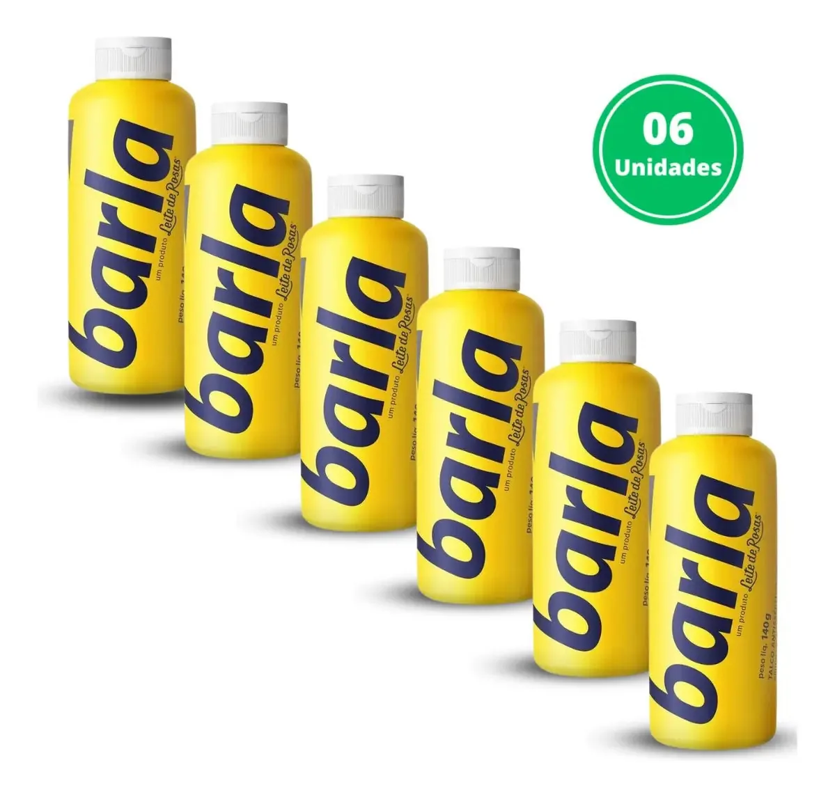 06 Talcos Desodorantes Para Os Pés Barla Leite De Rosas 140g