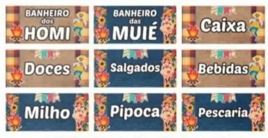 Kit Cartazes Decorativos Para Barraca De Festa Junina