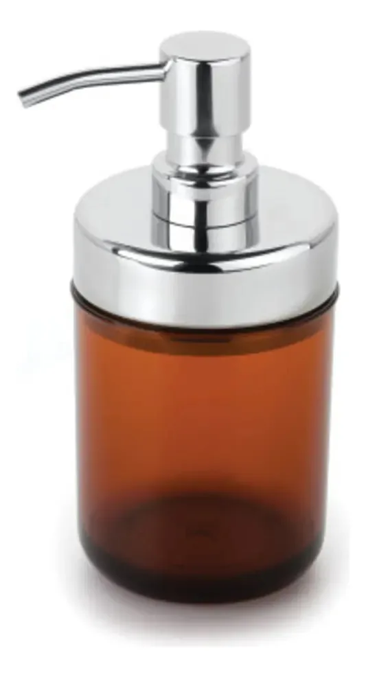 Dispenser Para Sabonete Liquido Marrom Ambar Banheiro