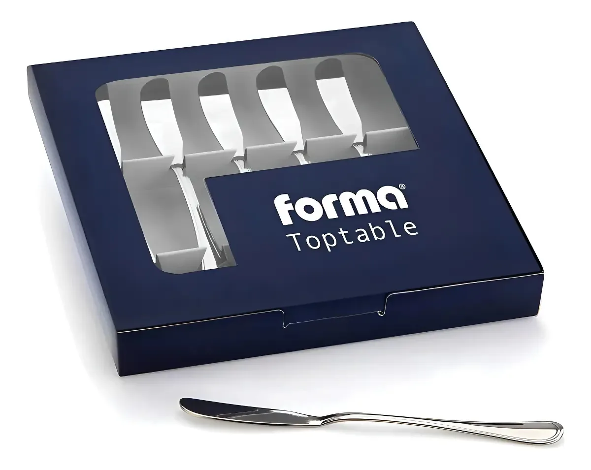 Espátula Midas Para Patê Manteiga Toptable 6 Peças Forma Cor Cromado