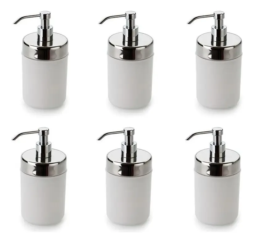 Conjunto 6 Dispenser Sabonete Líquido Acquaset Lavabo Top