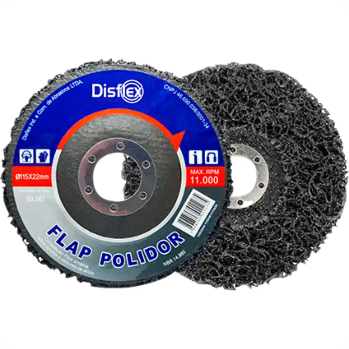 Disco Flap Disflex Desbaste 4.1/2 Polimento Metal Madeira 115mm
