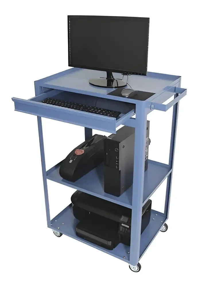 Caixa Ferramentas Marcon NR-1 Azul Gaveta Teclado Versátil