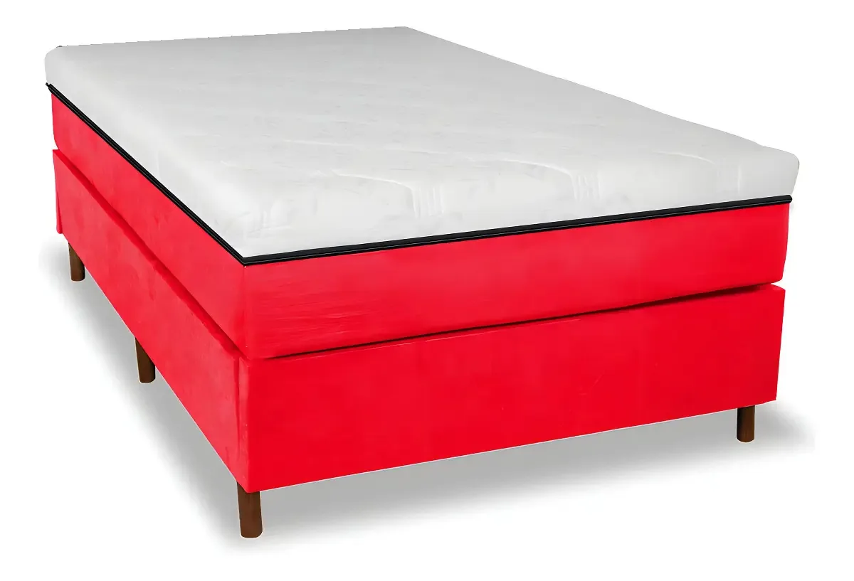 Cama Box + Colchão Infra Vermelho Solteiro