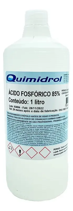 Ácido Fosfórico 85% Alimentício Frasco 1 Litro