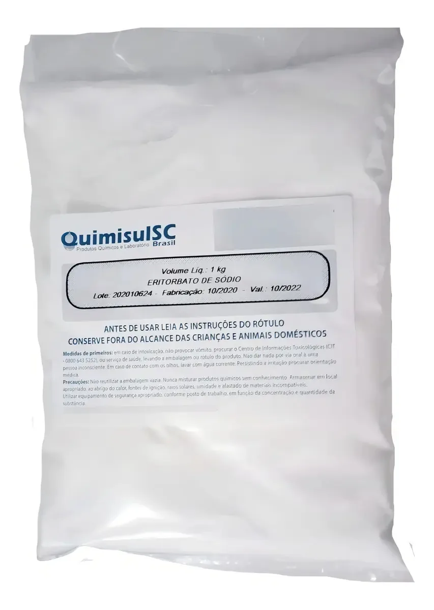 Eritorbato De Sódio Alimentício 100g